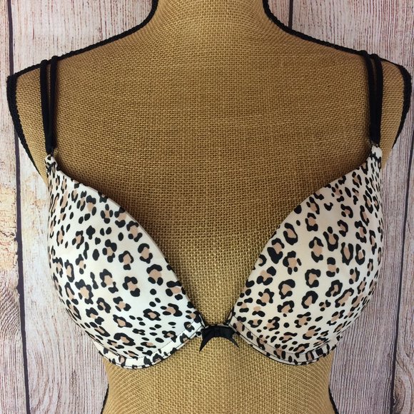 Victoria's Secret Other - Victoria's Secret Leopard Print Push Up Bra Sz 34D